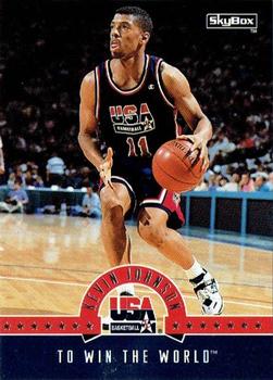 1994 SkyBox USA - On the Court Exchange #OTC9 Kevin Johnson Front