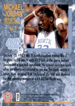 2013-14 Fleer Retro - '92-93 Ultra Michael Jordan Career Highlights #7 Michael Jordan Back