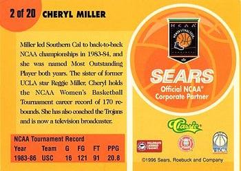1996 Classic Sears Legends of the Final Four #2 Cheryl Miller Back