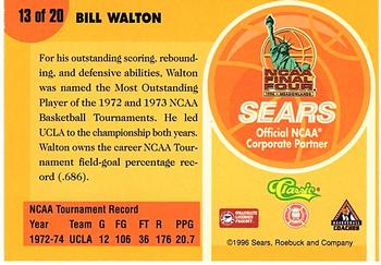 1996 Classic Sears Legends of the Final Four #13 Bill Walton Back