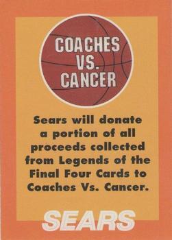1996 Classic Sears Legends of the Final Four #NNO Coaches vs. Cancer Front