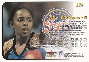 2000 SkyBox Dominion WNBA #114 Rita Williams Back