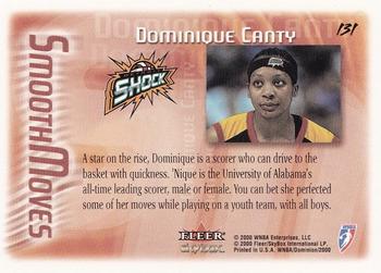 2000 SkyBox Dominion WNBA #131 Dominique Canty Back