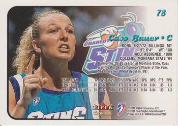 2000 SkyBox Dominion WNBA #78 Cass Bauer Back