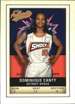 2002 Fleer Authentix WNBA #22 Dominique Canty Front