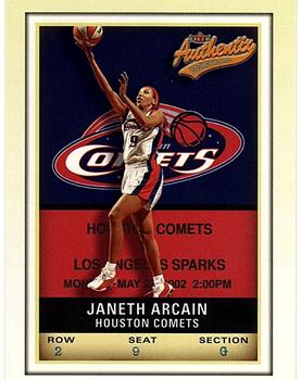 2002 Fleer Authentix WNBA #99 Janeth Arcain Front