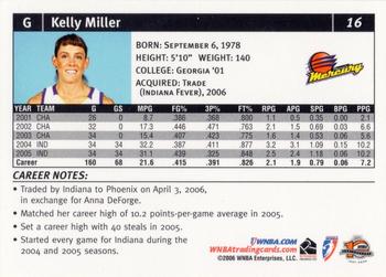 2006 Rittenhouse WNBA #16 Kelly Miller Back