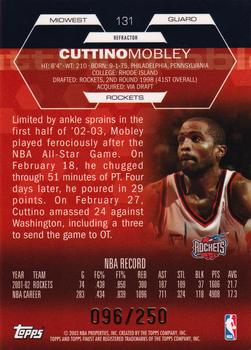 2002-03 Finest - Refractors #131 Cuttino Mobley Back