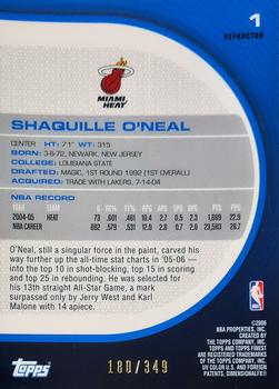 2005-06 Finest - Refractors #1 Shaquille O'Neal Back