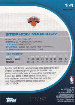2005-06 Finest - Refractors #14 Stephon Marbury Back