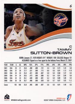 2007 Rittenhouse WNBA #6 Tammy Sutton-Brown Back