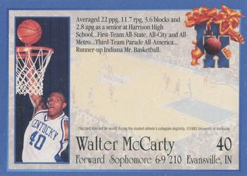 1993-94 Kentucky Wildcats #NNO Walter McCarty Back