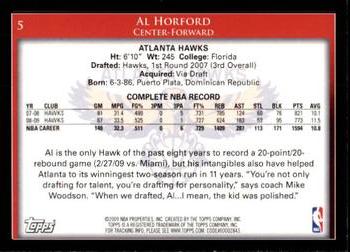 2009-10 Topps #5 Al Horford Back