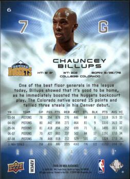 2008-09 Upper Deck Radiance #6 Chauncey Billups Back