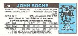 1980-81 Topps - Singles #78 John Roche Back