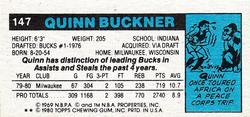 1980-81 Topps - Singles #147 Quinn Buckner Back