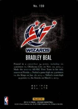 2013-14 Panini Crusade - Crusade Teal #159 Bradley Beal Back