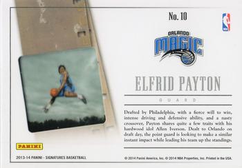 2013-14 Panini Signatures - '14 Draft X-Change #10 Elfrid Payton Back