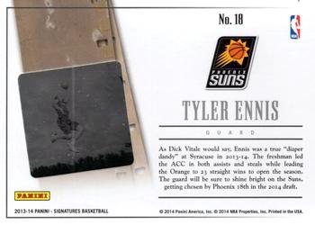 2013-14 Panini Signatures - '14 Draft X-Change #18 Tyler Ennis Back