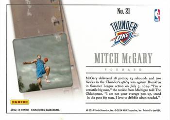 2013-14 Panini Signatures - '14 Draft X-Change #21 Mitch McGary Back