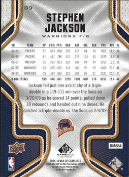 2009-10 SP Game Used #89 Stephen Jackson Back