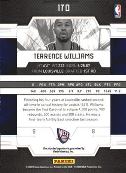 2009-10 Donruss Elite #170 Terrence Williams Back