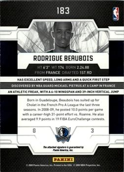 2009-10 Donruss Elite #183 Rodrigue Beaubois Back