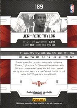 2009-10 Donruss Elite #189 Jermaine Taylor Back