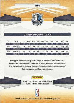2009-10 Panini #154 Dirk Nowitzki Back