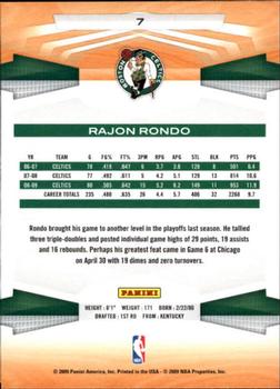 2009-10 Panini #7 Rajon Rondo Back