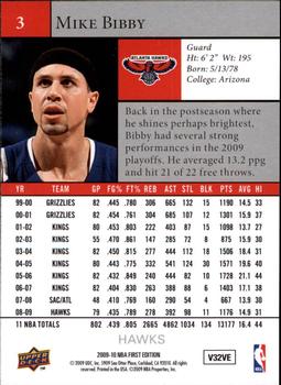 2009-10 Upper Deck First Edition #3 Mike Bibby Back