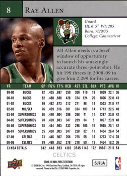 2009-10 Upper Deck First Edition #8 Ray Allen Back