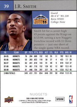 2009-10 Upper Deck First Edition #39 J.R. Smith Back