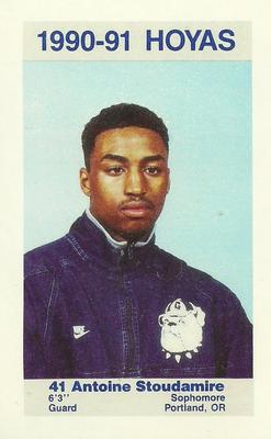 1990-91 Georgetown Hoyas Police #4 Antoine Stoudamire Front
