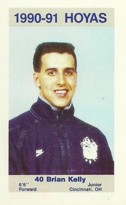 1990-91 Georgetown Hoyas Police #9 Brian Kelly Front