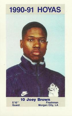 1990-91 Georgetown Hoyas Police #11 Joey Brown Front