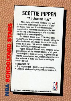 1992-93 Fleer - Spalding Schoolyard Stars #NNO Scottie Pippen Back