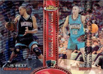 1999-00 Finest - Double Feature Right Refractors #DF3 Shareef Abdur-Rahim / Mike Bibby Front