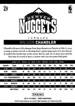 2014-15 Hoops #47 Wilson Chandler Back