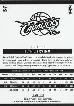 2014-15 Hoops #65 Kyrie Irving Back