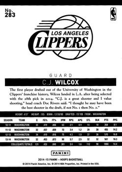 2014-15 Hoops #283 C.J. Wilcox Back