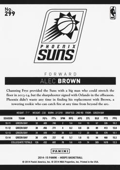 2014-15 Hoops #299 Alec Brown Back