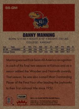2011-12 Fleer Retro - 1986-87 #86-DM Danny Manning Back