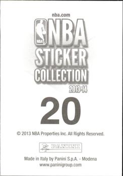 2013-14 Panini Stickers #20 Andrei Kirilenko Back