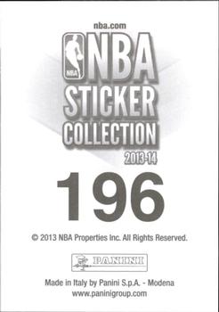 2013-14 Panini Stickers #196 Tim Duncan Back