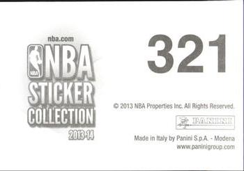 2013-14 Panini Stickers #321 Tony Parker Back