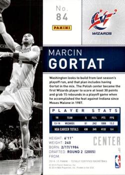 2014-15 Panini Totally Certified #84 Marcin Gortat Back