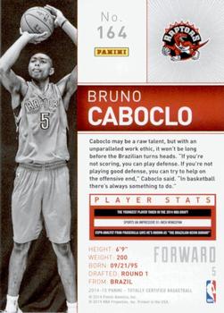 2014-15 Panini Totally Certified #164 Bruno Caboclo Back