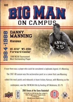 2009-10 Upper Deck Greats of the Game #110 Danny Manning Back