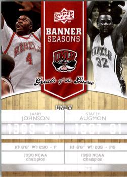 2009-10 Upper Deck Greats of the Game #127 Larry Johnson / Stacey Augmon Front